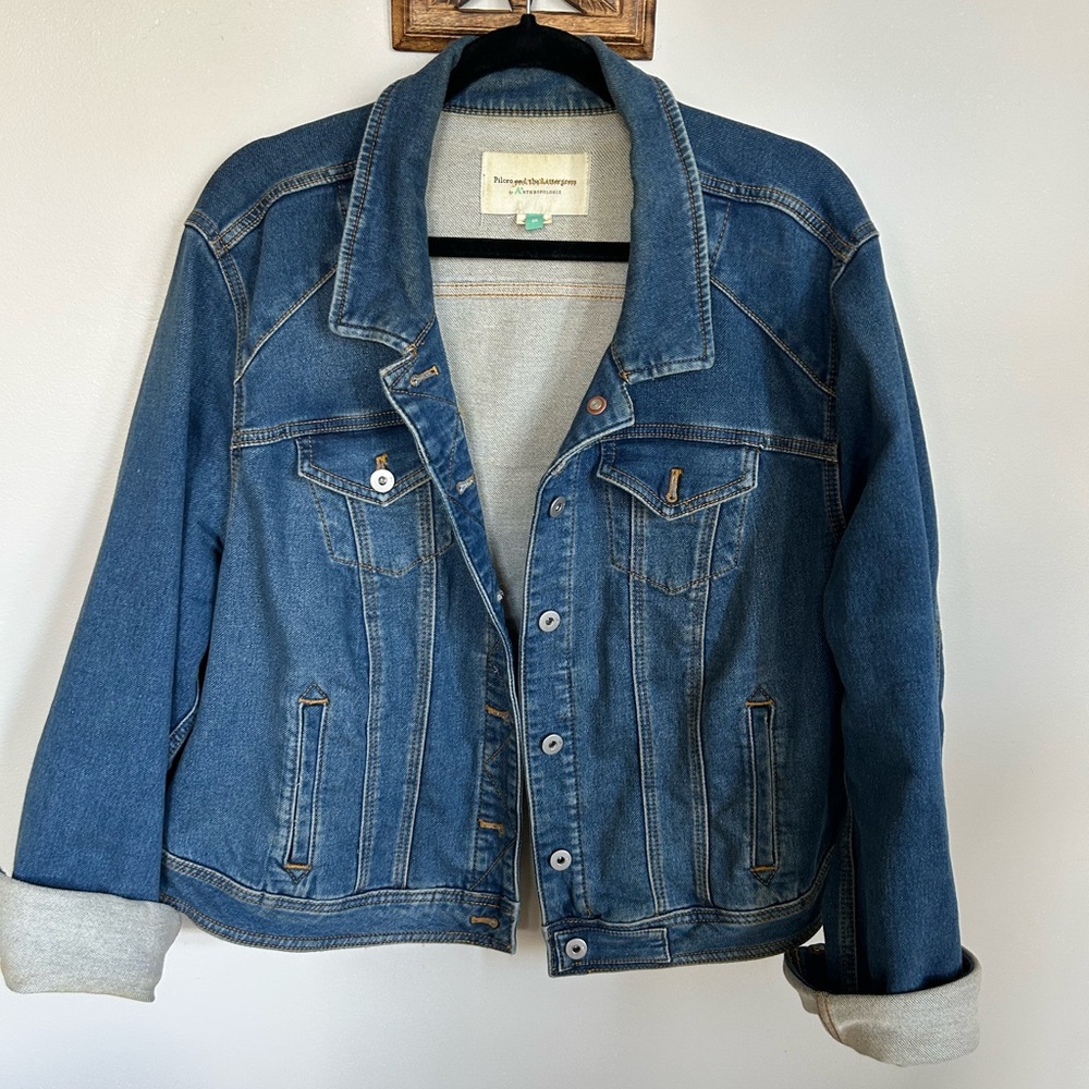 Denim Jacket with Button Closure